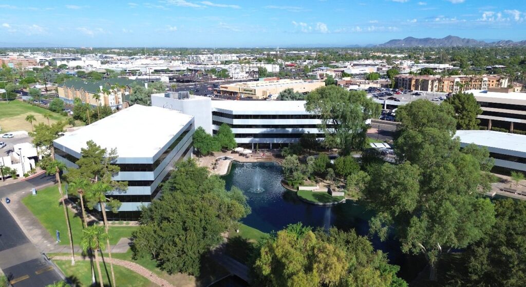 Aerial view near the Calaway Dental office