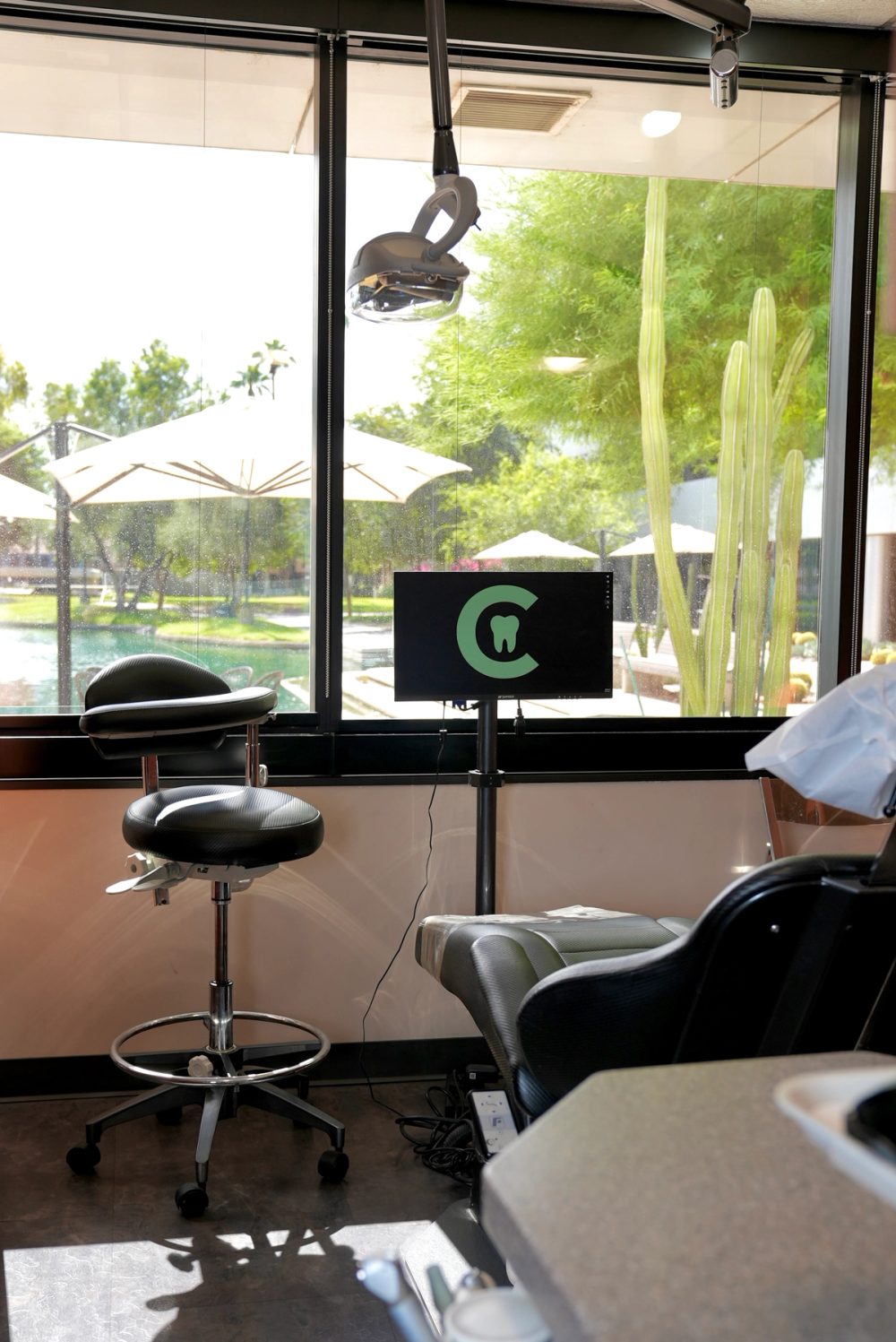 A bright treatment room at Calaway Dental
